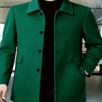 Samuel | Gabardina de Lana con Botonadura Simple y Corte Holgado para Hombre