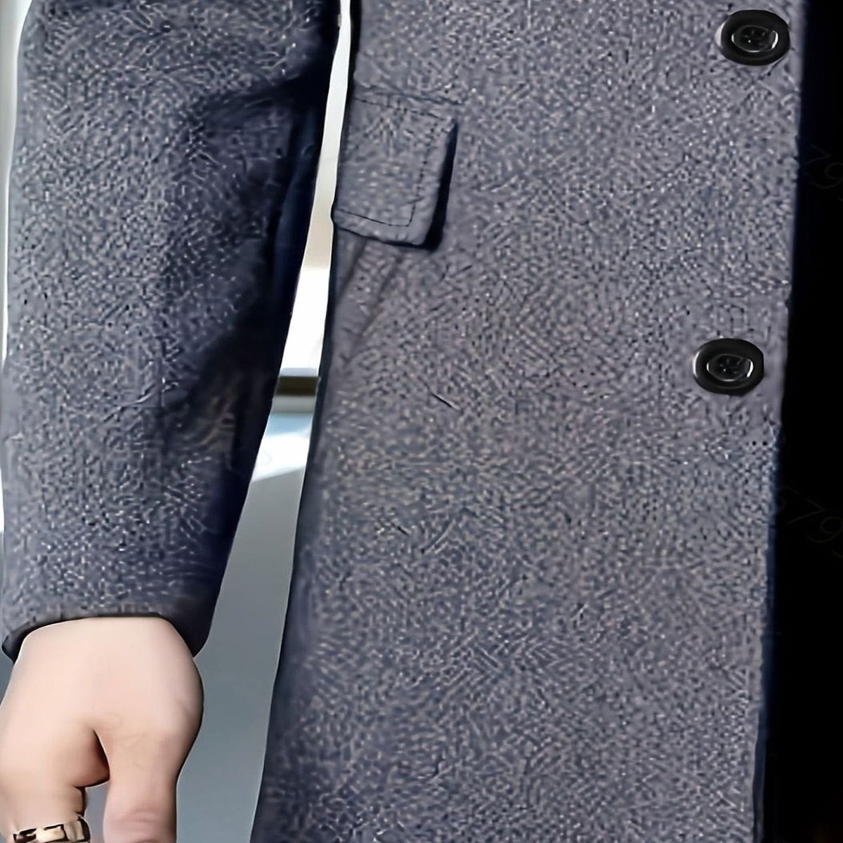 Samuel | Men's Single-Breasted Loose Fit Wool Trench Coat