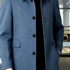 Samuel | Gabardina de Lana con Botonadura Simple y Corte Holgado para Hombre