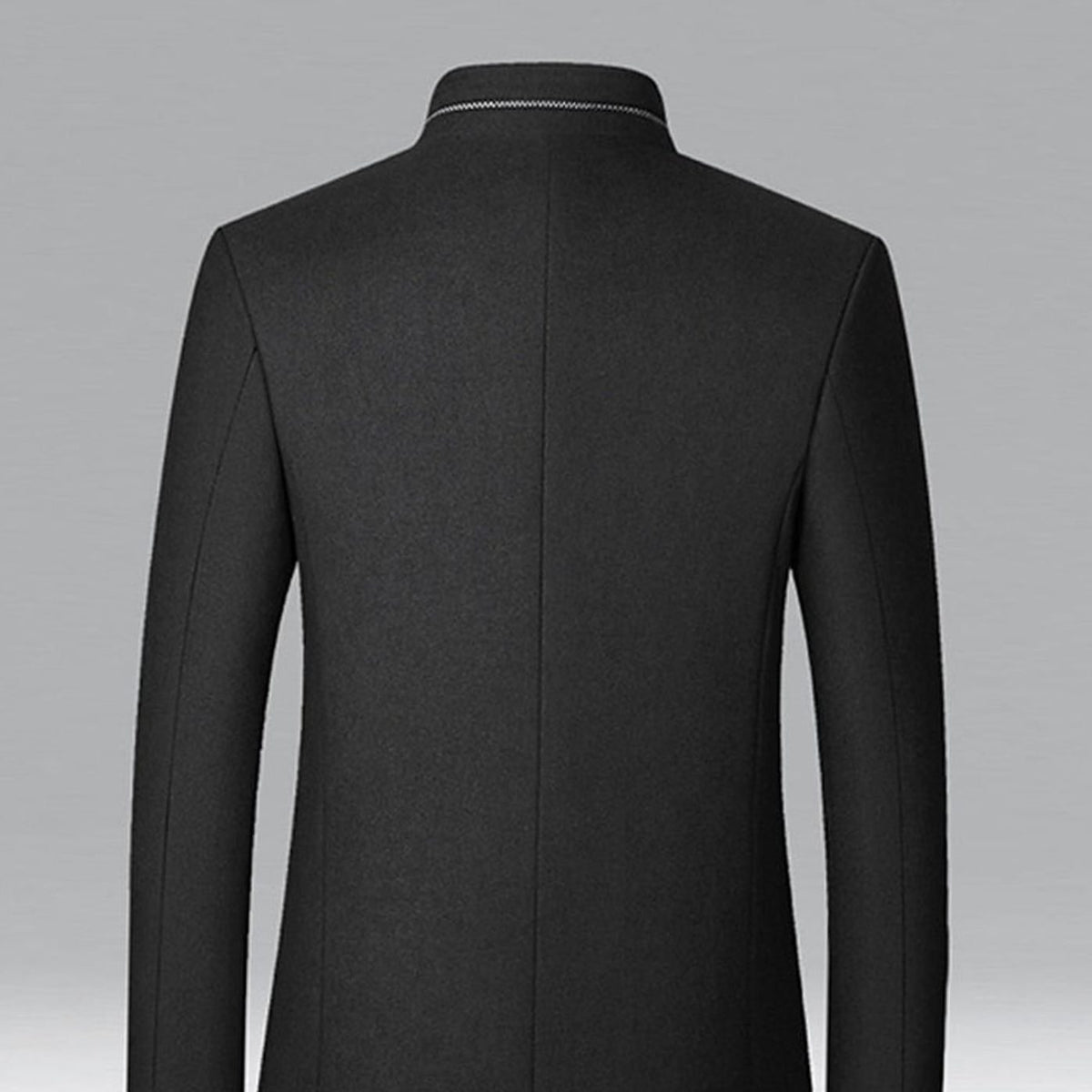 Nathan | Men's High-Neck Wool Trench Coat