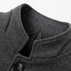 Nathan | Men's High-Neck Wool Trench Coat