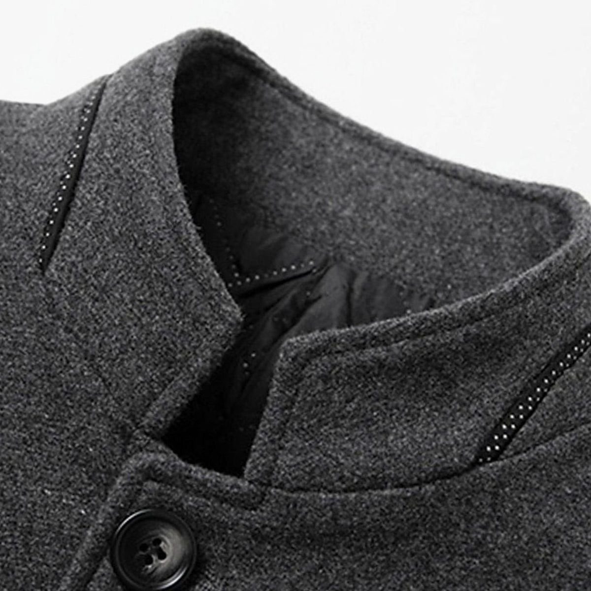 Nathan | Men's High-Neck Wool Trench Coat