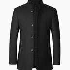 Nathan | Men's High-Neck Wool Trench Coat
