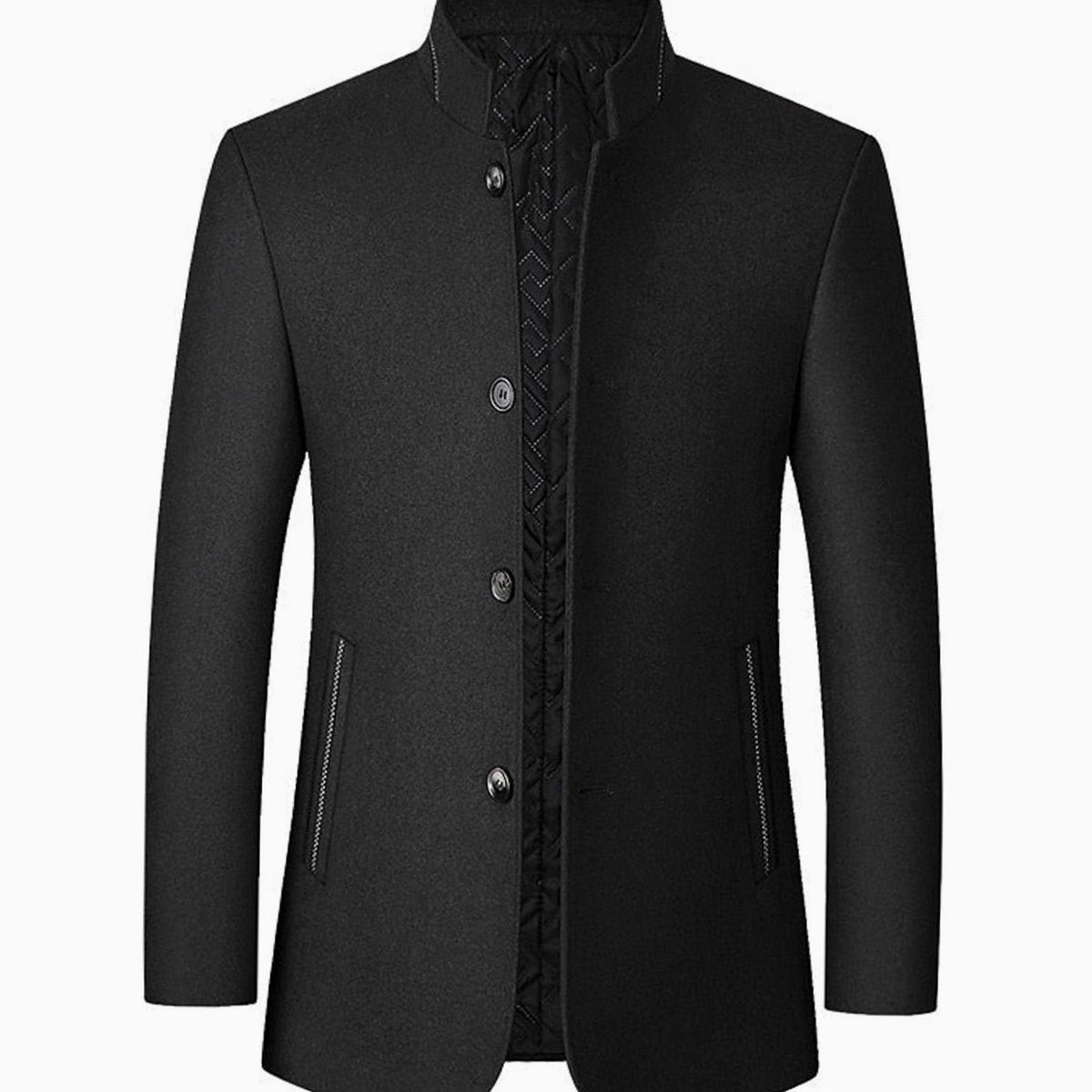 Nathan | Men's High-Neck Wool Trench Coat