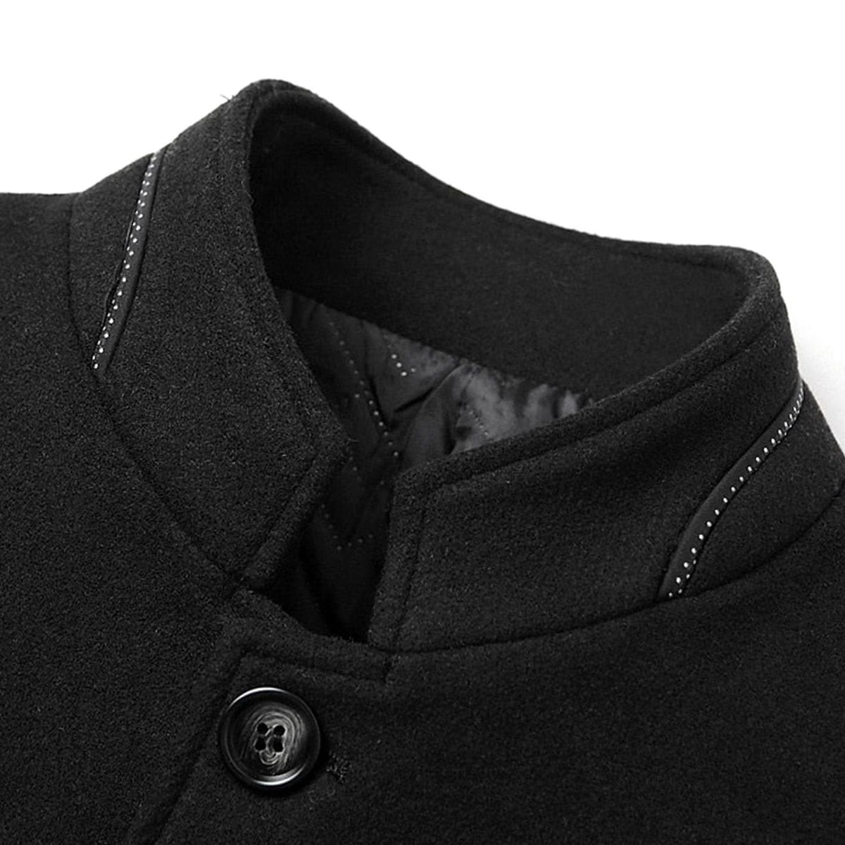 Nathan | Men's High-Neck Wool Trench Coat