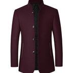 Nathan | Men's High-Neck Wool Trench Coat