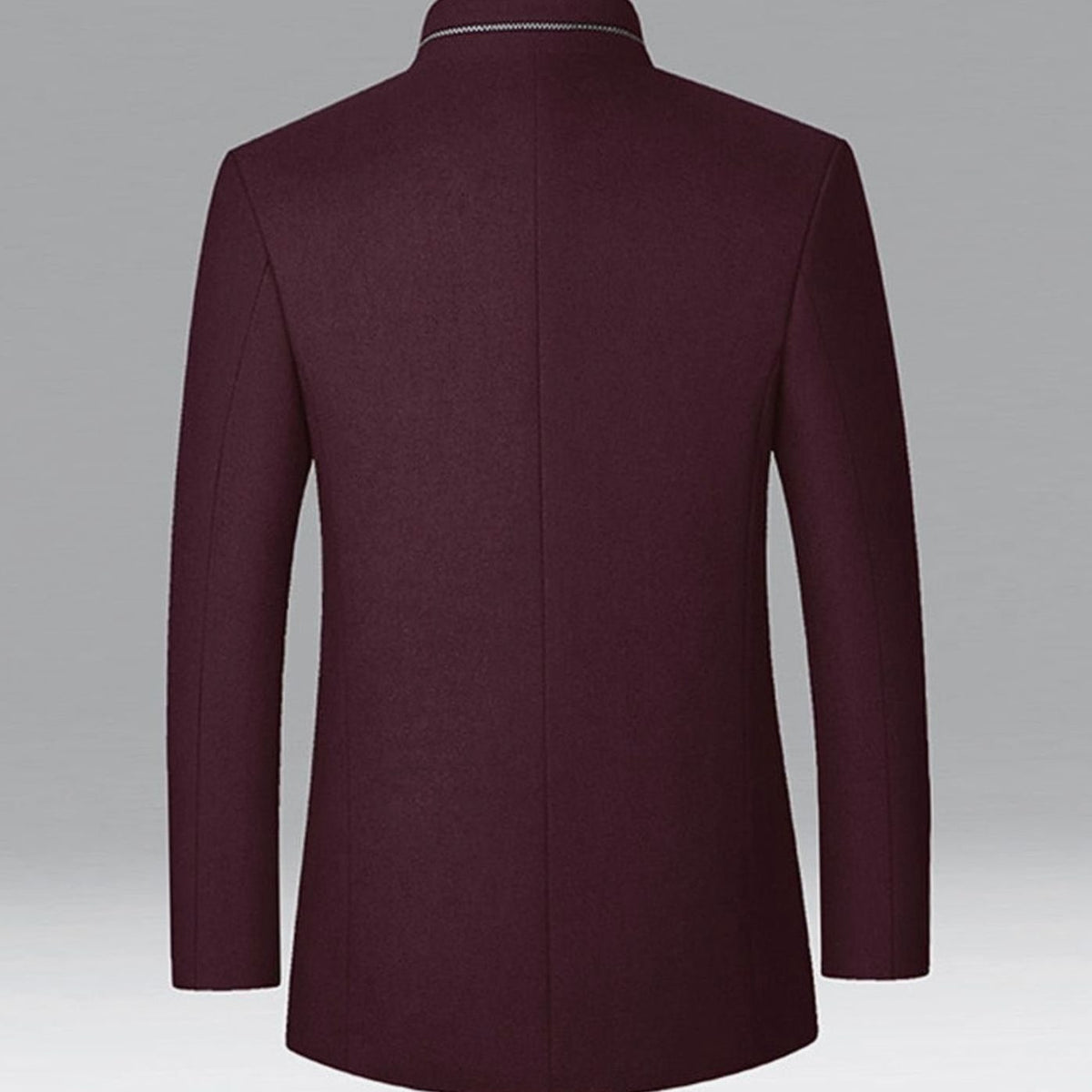 Nathan | Men's High-Neck Wool Trench Coat