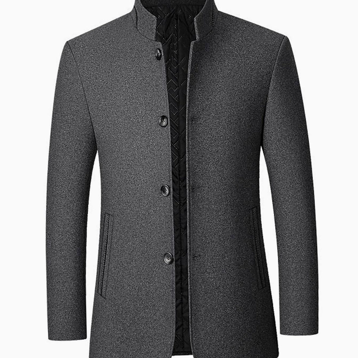 Nathan | Men's High-Neck Wool Trench Coat