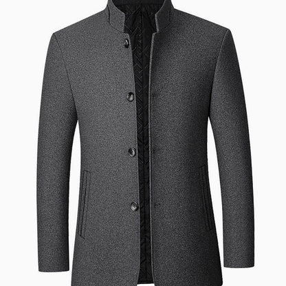 Nathan | Men's High-Neck Wool Trench Coat