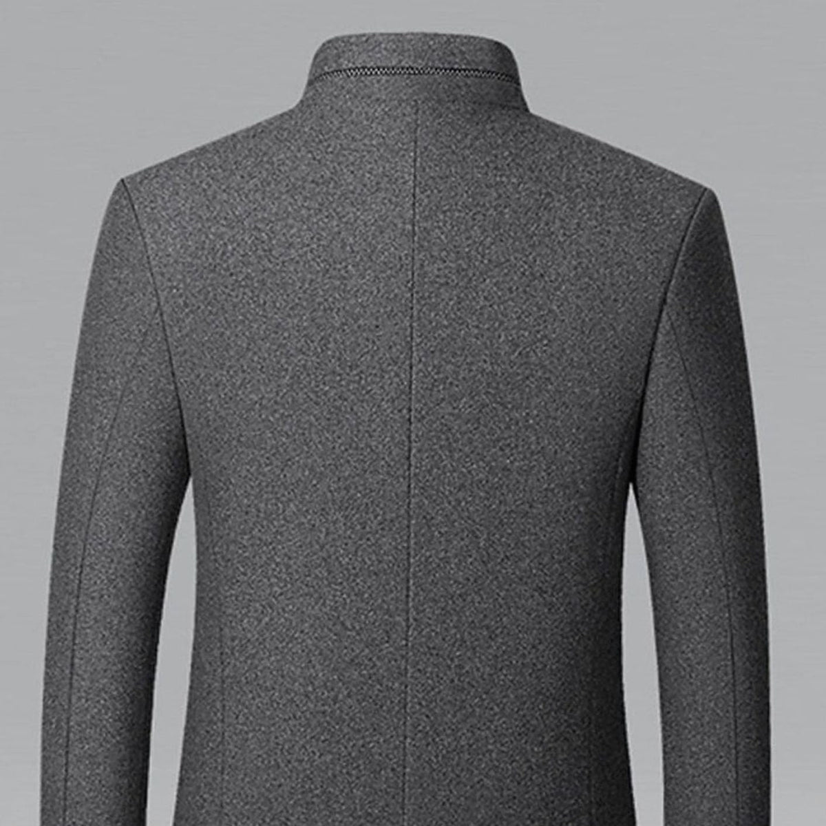 Nathan | Men's High-Neck Wool Trench Coat