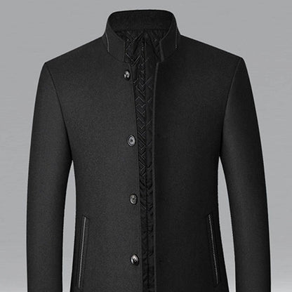 Nathan | Men's High-Neck Wool Trench Coat