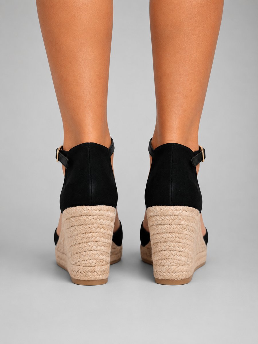 Isabella | Closed-toe wedge espadrille sandals with ankle strap
