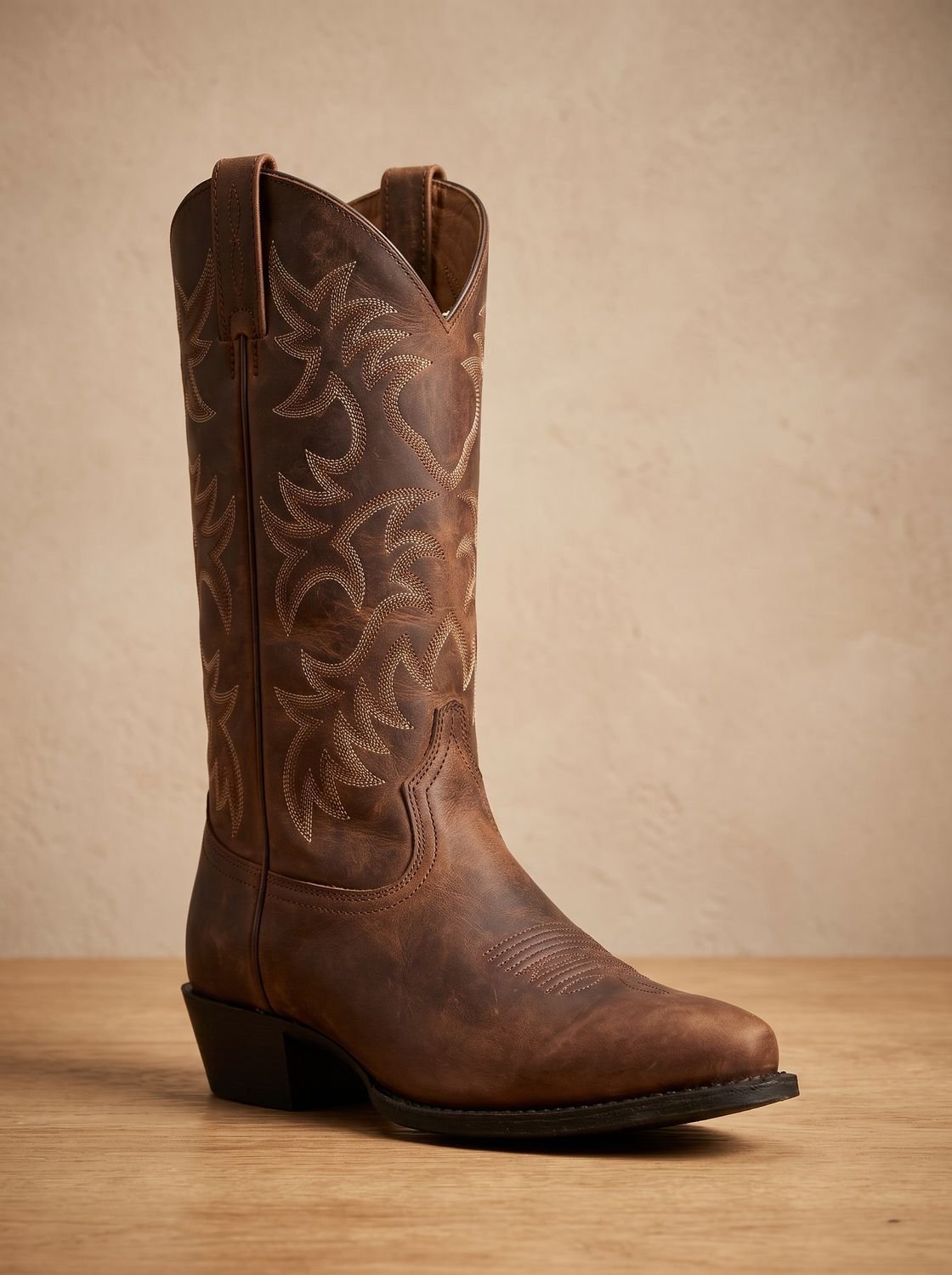 Aria | Botas cowboy bordadas de media caña para mujer con tacón ancho
