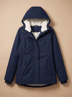Madison | Chaqueta impermeable con forro polar, capucha y cremallera para mujer