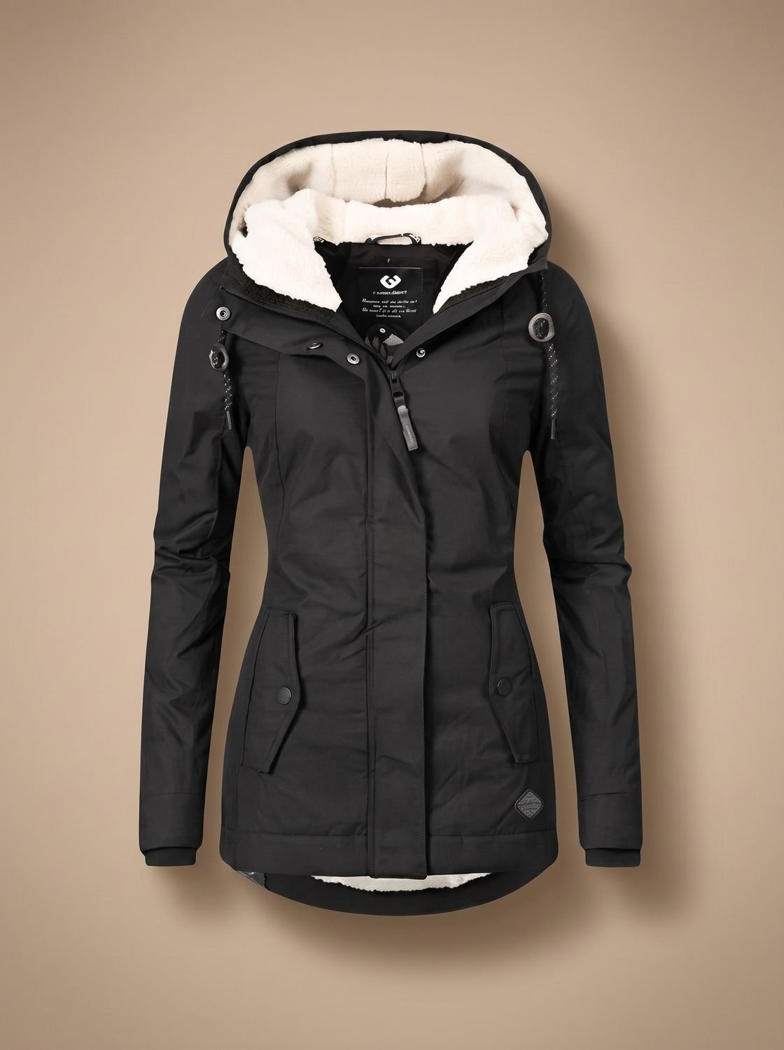 Madison | Chaqueta impermeable con forro polar, capucha y cremallera para mujer