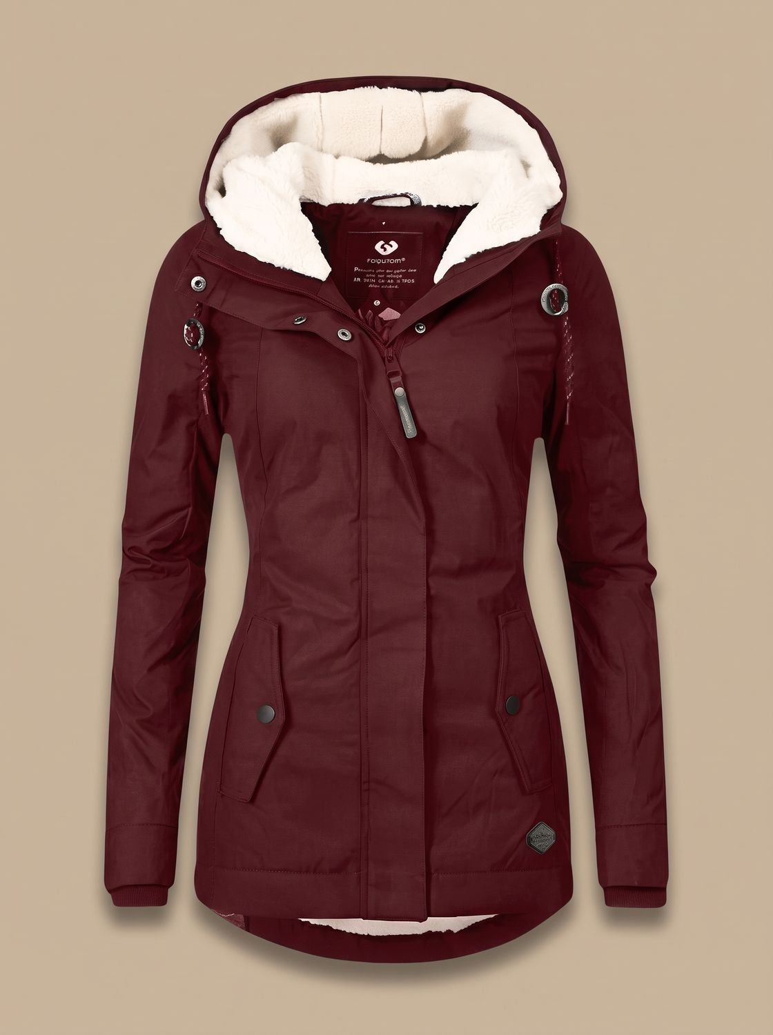 Madison | Chaqueta impermeable con forro polar, capucha y cremallera para mujer