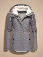 Madison | Chaqueta impermeable con forro polar, capucha y cremallera para mujer