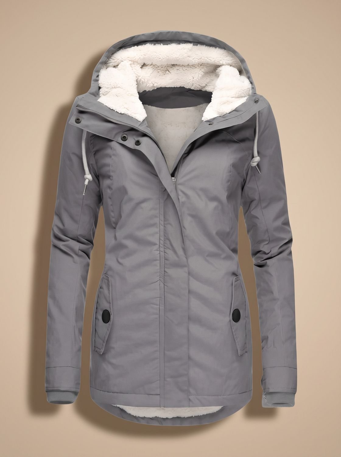 Madison | Chaqueta impermeable con forro polar, capucha y cremallera para mujer