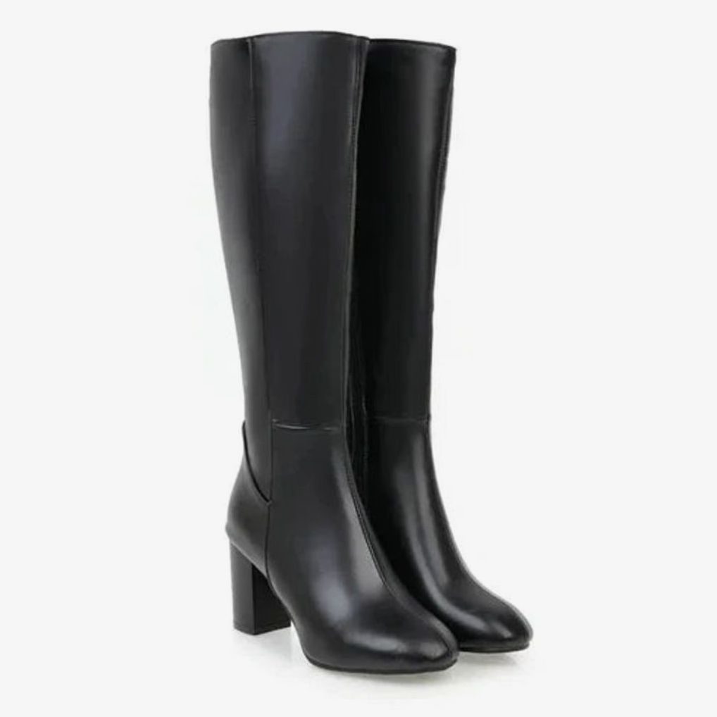 Evelyn | Women's knee-high block heel boots with side zipper