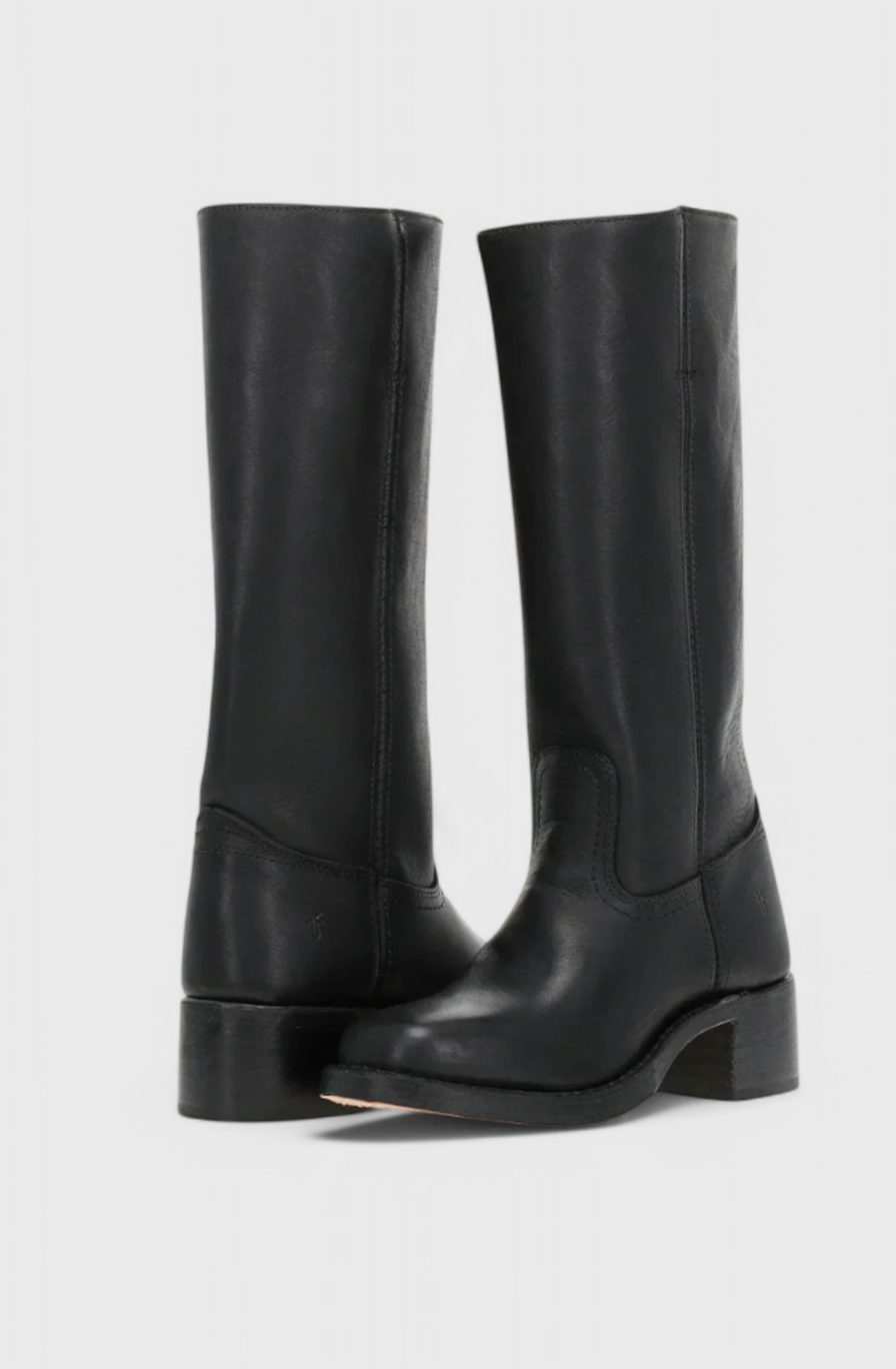 Penelope | Women's knee-high leather boots with stacked heel