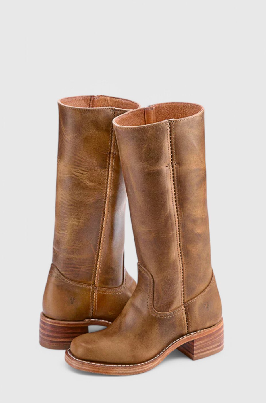 Penelope | Women's knee-high leather boots with stacked heel