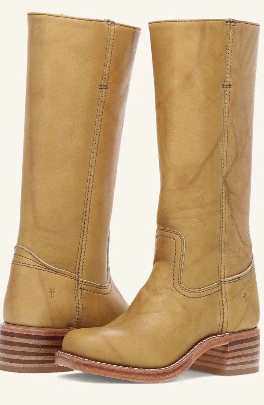 Aria | Classic mid-calf western boots for women with a stacked heel
