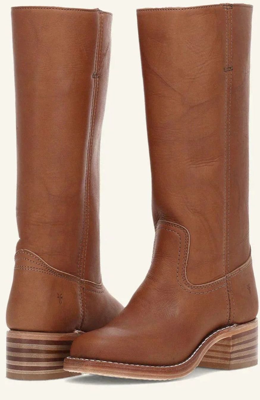 Aria | Classic mid-calf western boots for women with a stacked heel