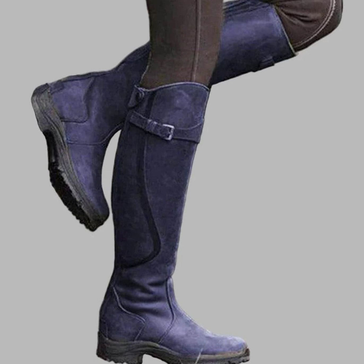 Sophia | Women's knee-high leather orthopedic boots with buckle