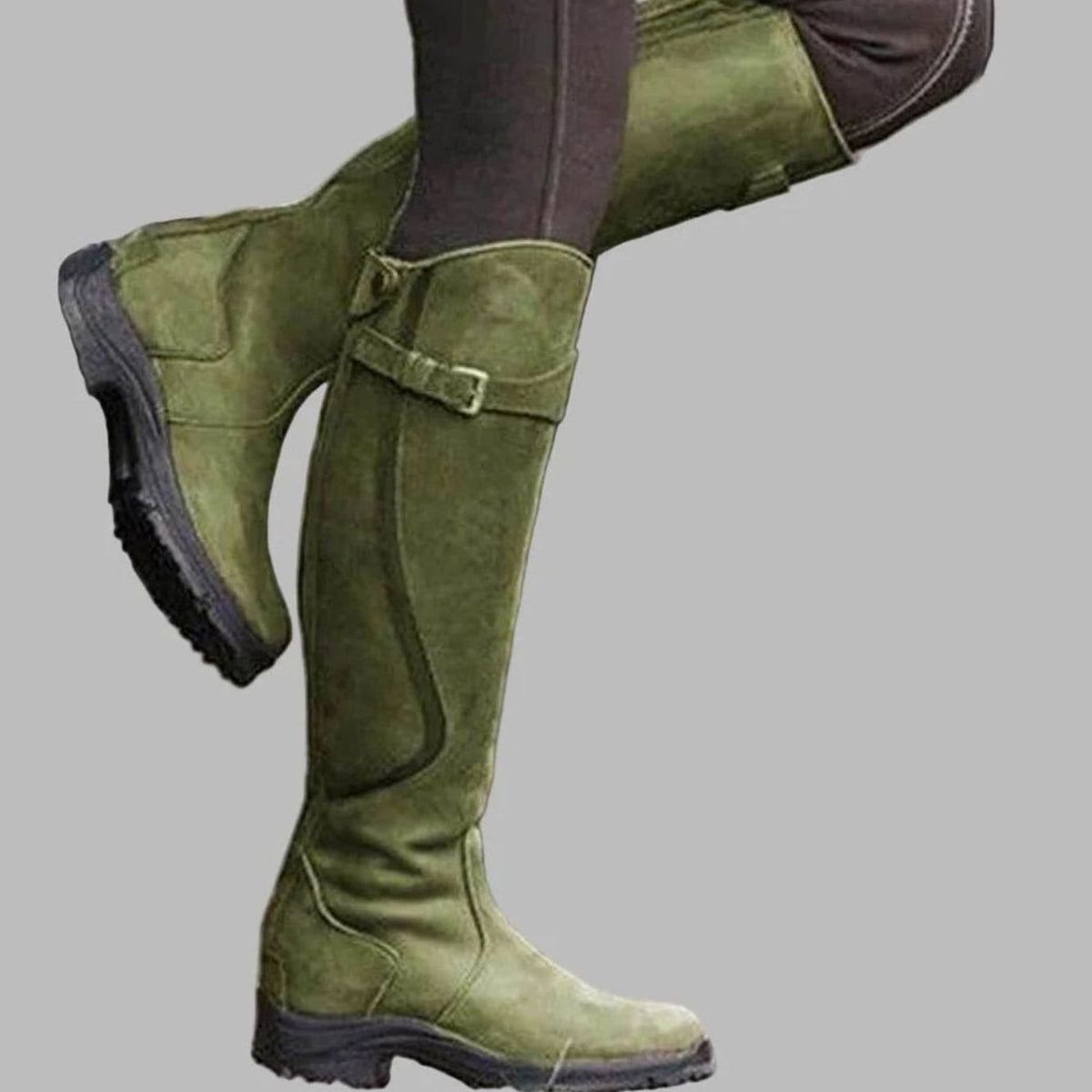 Sophia | Women's knee-high leather orthopedic boots with buckle