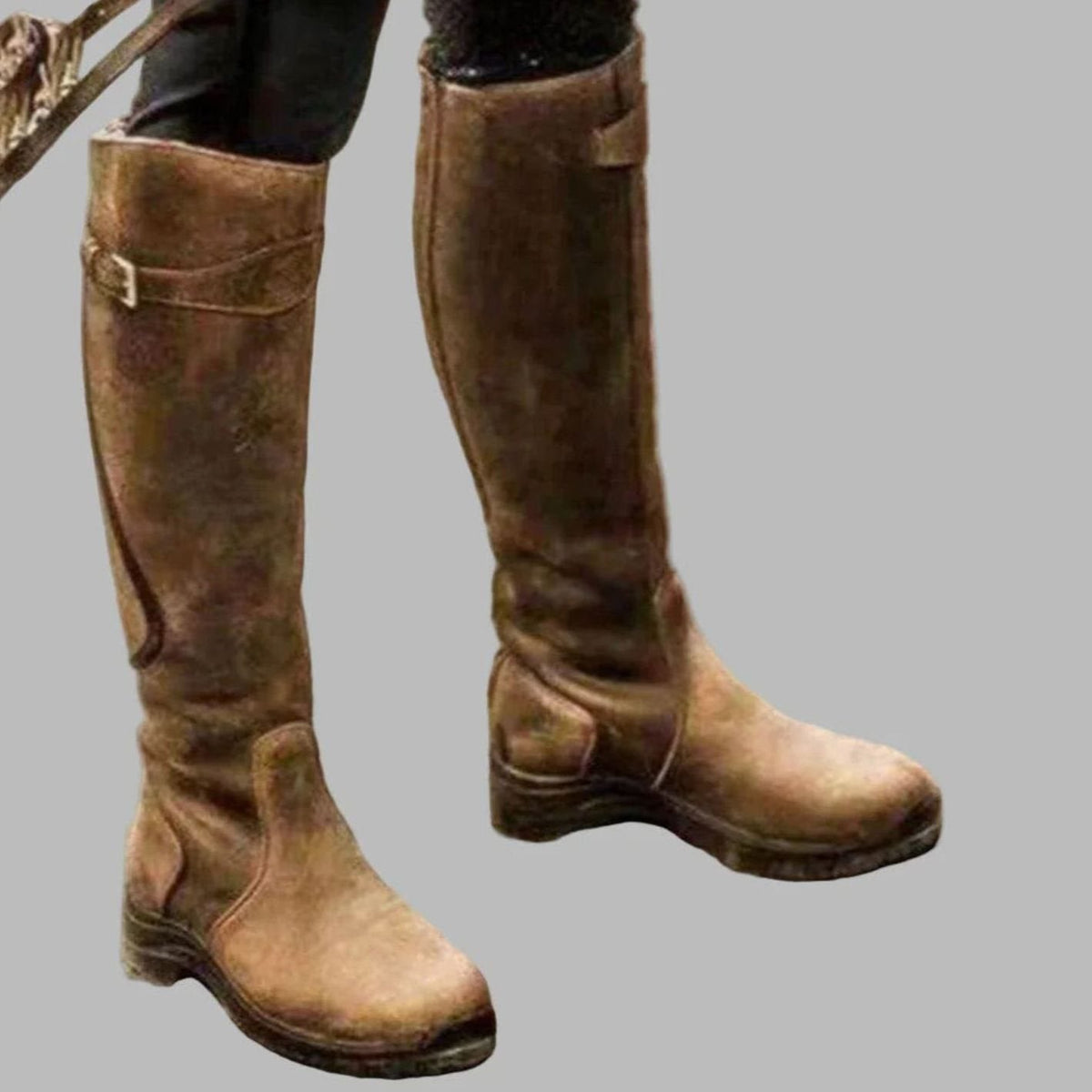Sophia | Women's knee-high leather orthopedic boots with buckle