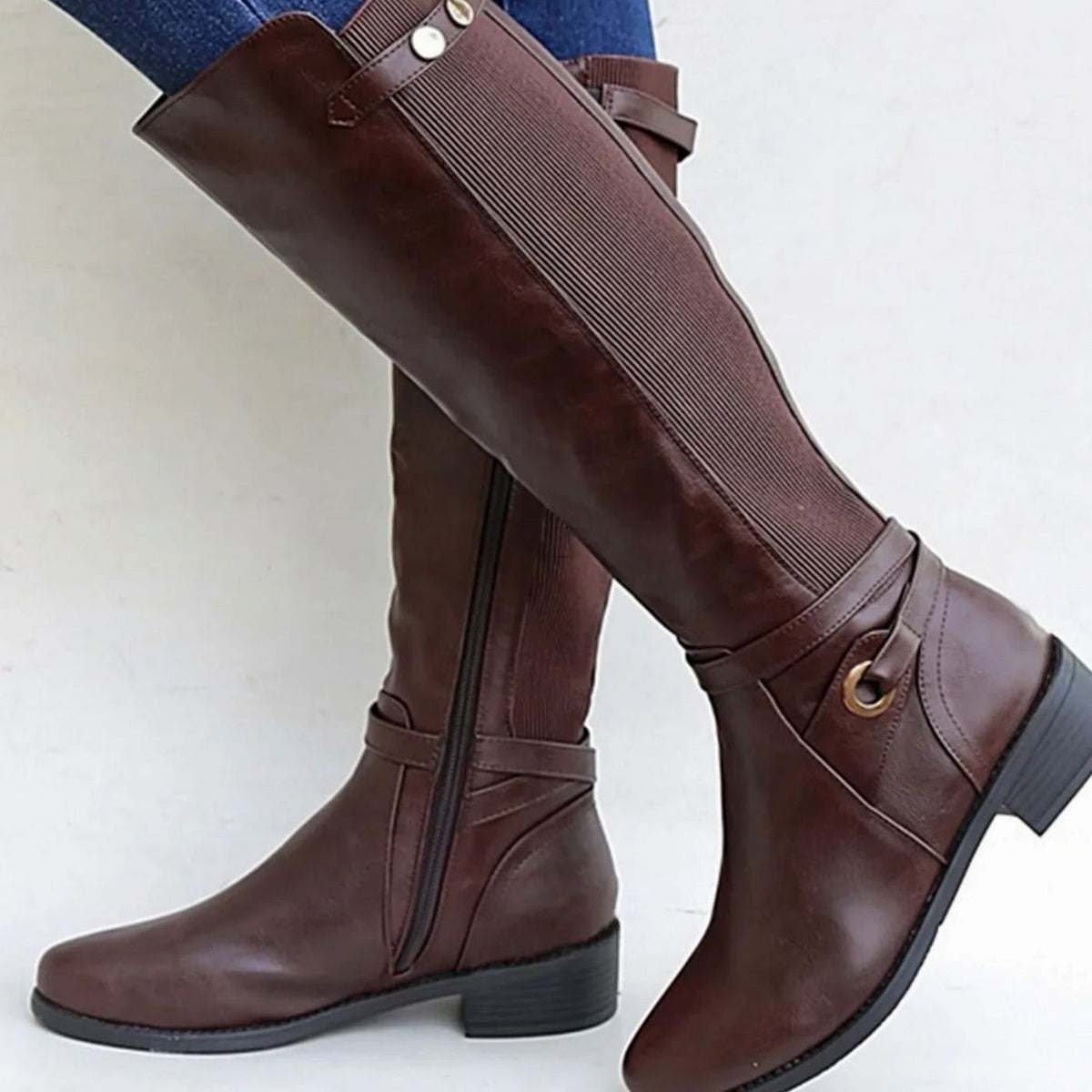Victoria | Women's knee-high orthopedic leather riding boots
