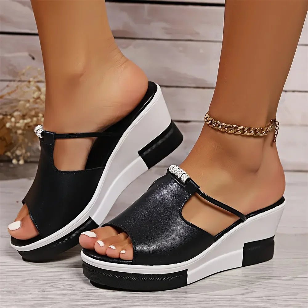 Isabella | Orthopedic wedge sandals with cushioned platform and slip-on fit
