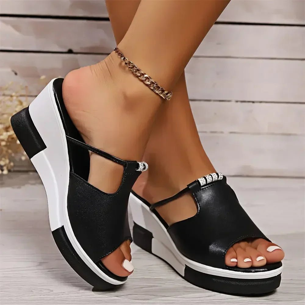 Isabella | Orthopedic wedge sandals with cushioned platform and slip-on fit