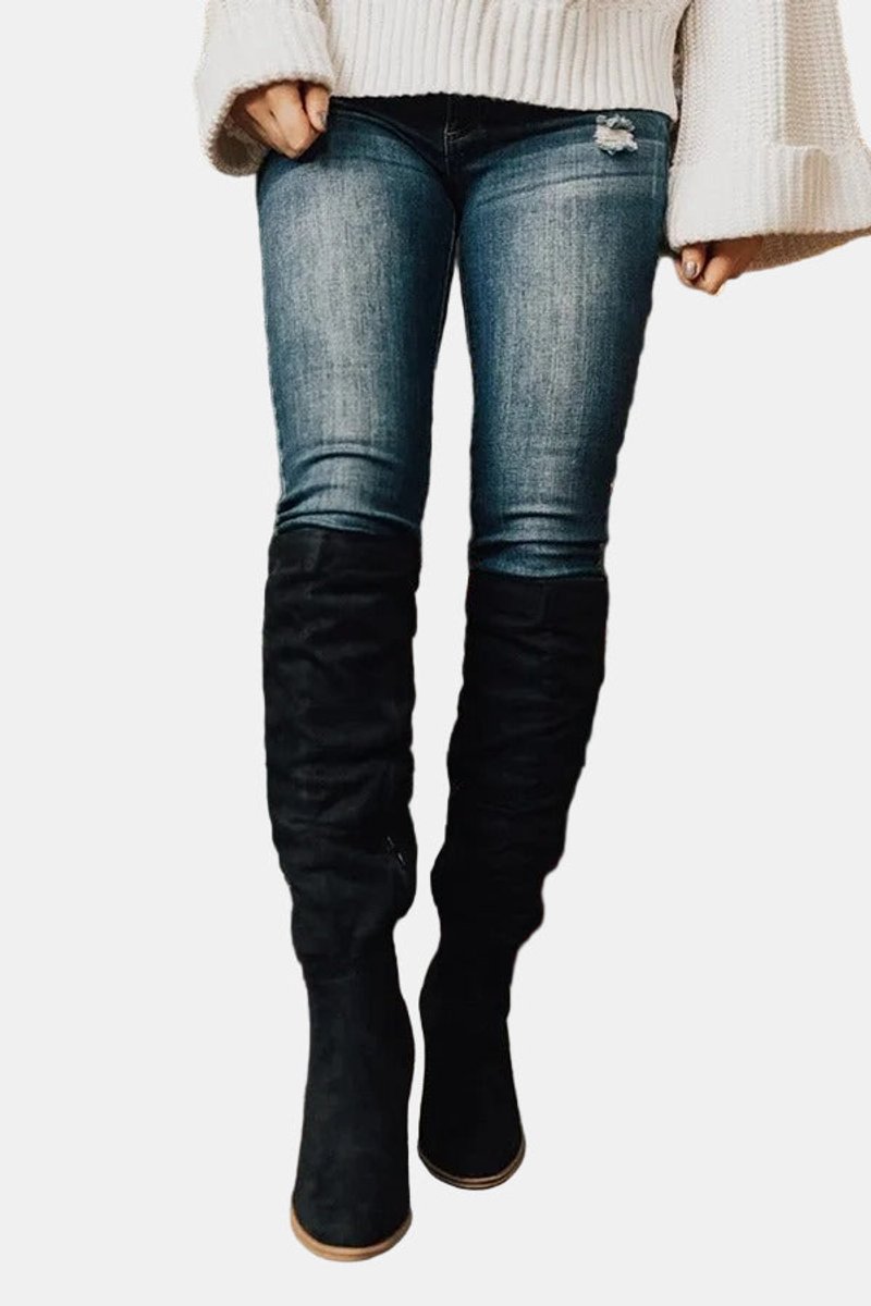 Aria | Women's stretch over-the-knee block heel boots