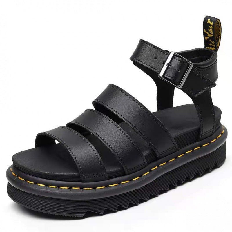 Eleanor | Strappy platform sandals with buckle and chunky sole