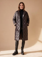 Mia | Women's Quilted Winter Coat with Diamond Stitching and Mid-Length Cut