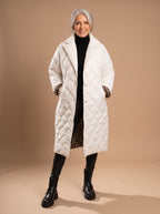 Mia | Women's Quilted Winter Coat with Diamond Stitching and Mid-Length Cut