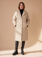 Mia | Women's Quilted Winter Coat with Diamond Stitching and Mid-Length Cut