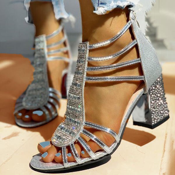 Harper | Embellished strappy block-heel sandals