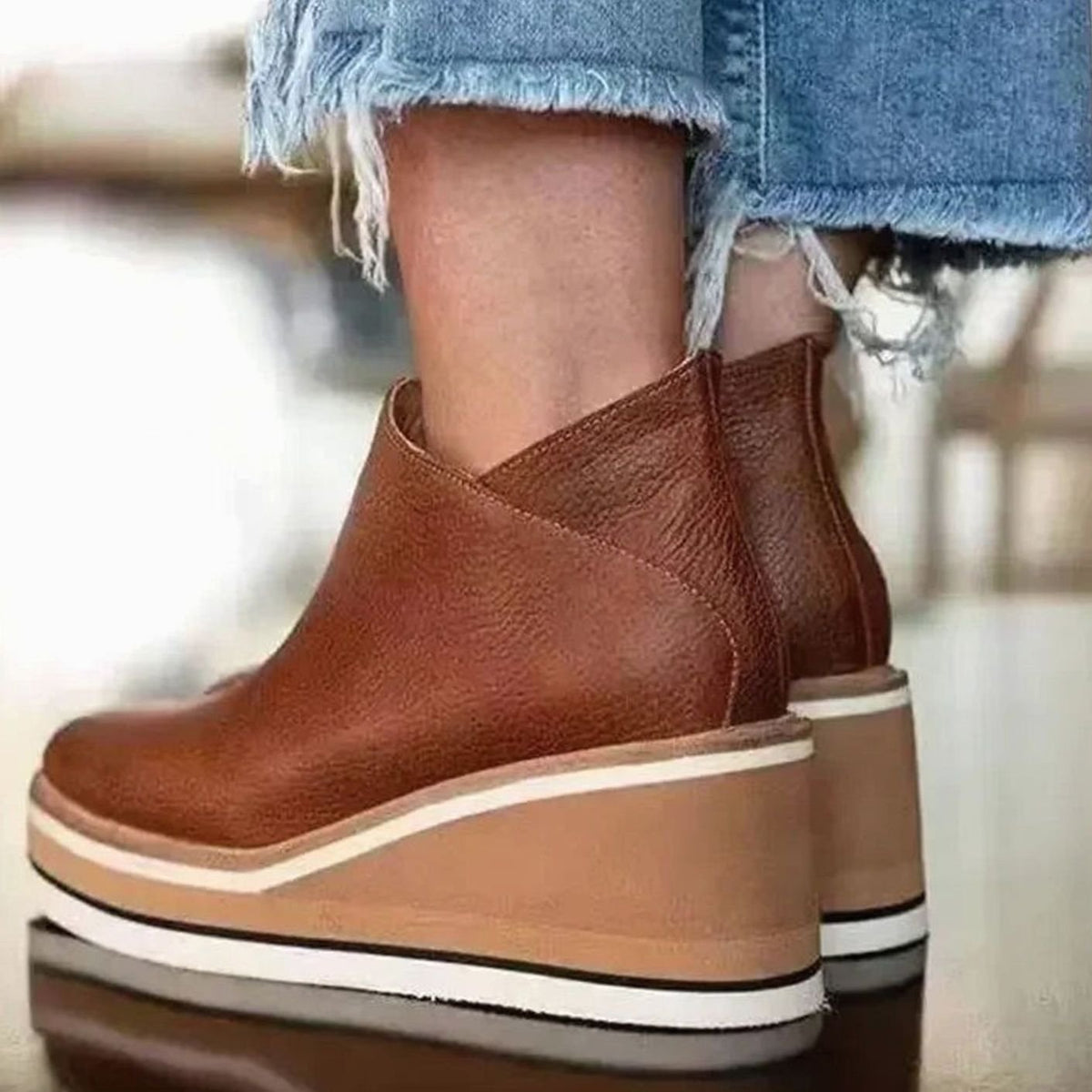 Penelope | Women's wedge platform Chelsea boots